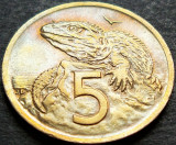 Cumpara ieftin Moneda exotica 5 CENTI - NOUA ZEELANDA, anul 1974 *cod 1917 A, Australia si Oceania