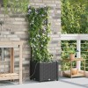 VidaXL Ghivece pentru grădină Negru 40 x 40 x 142 cm Oțel