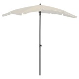 VidaXL Umbrelă de grădină cu st&acirc;lp, nisipiu, 200x130 cm