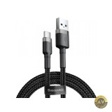 Cablu Date si Incarcare USB-A - USB-C Baseus Cafule 18W 3m Gri CATKLF-UG1