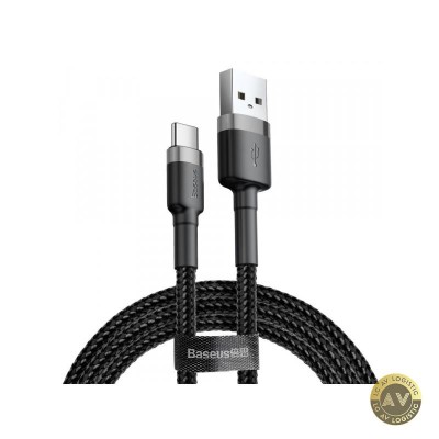 Cablu Date si Incarcare USB-A - USB-C Baseus Cafule 18W 3m Gri CATKLF-UG1 foto
