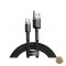 Cablu Date si Incarcare USB-A - USB-C Baseus Cafule 18W 3m Gri CATKLF-UG1