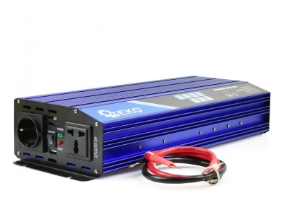 Convertor de tensiune, 24 V - 230 V, 2000 W - 4000 W, Geko G17017 foto