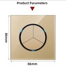 Intrerupator smart, gama lux, UE standard, Tuya Smart life, Wifi 2, 4GHz+bluetooth, 3 butoane, panou de sticla, compatibil cu Alexa si Google Assistan foto