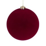 Ornament Brad de Craciun Glob Catifelat Bordo &Oslash;15cm, CMCLASS