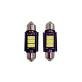 Becuri LED Sofit 42 mm Canbus 6 SMD 12V lumina alba set 2 bucati