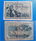 bancnotă _ Germania _ 5 mărci ( mark ) _ 1904