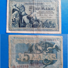 bancnotă _ Germania _ 5 mărci ( mark ) _ 1904