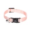 Zgarda Pisici Flamingo Ziggi Light Pink cu Clopotel, Ajustabila 20-35cm, Nailon, Siguranta