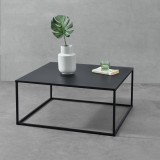 Masuta cafea Lebus 38 x 85 x 85 cm metal negru [en.casa] HausGarden Leisure
