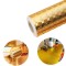 Autocolant de bucatarie, flippy, autoadeziv, impermeabil, rezistent la temperaturi ridicate, din pvc, 60 x 100 cm, model cub 3d, auriu