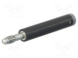 Conector banană 4mm ST&Auml;UBLI negru 32A 30VAC 60VDC neizolat