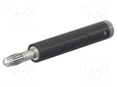 Conector banană 4mm ST&Auml;UBLI negru 32A 30VAC 60VDC neizolat