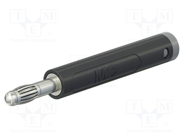 Conector banană 4mm ST&Auml;UBLI negru 32A 30VAC 60VDC neizolat