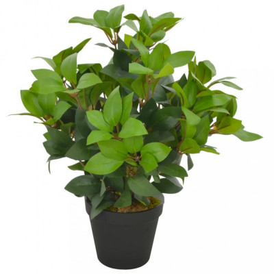 Plantă Artificială Dafin Cu Ghiveci Verde 40 cm 280177 foto