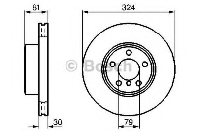 Disc frana BMW Seria 7 (E65, E66, E67) (2001 - 2009) BOSCH 0 986 479 002 foto