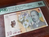 Bancnota 10 lei 2012, PMG 66EPQ