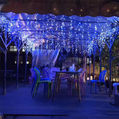 Instalatie turturi Craciun, 4 m, 100LED, albastra, consum redus