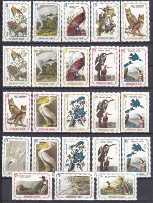DB1 Fauna Pasari Haiti 1975 Audubon neoficiale 41 v. MNH 2 poze foto