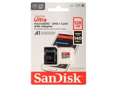 Card de memorie microSDXC 128GB Class 10 UHS-I 140MB/s foto