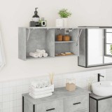vidaXL Dulap perete baie, gri beton, 80x25x40 cm, lemn prelucrat