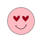 Cumpara ieftin Sticker decorativ Smiley Face, Roz, 55 cm, 3757ST, Oem