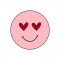 Sticker decorativ Smiley Face, Roz, 55 cm, 3757ST