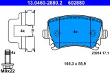 ATE 13.0460-2880.2 set placute frana,frana disc