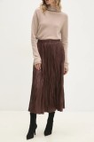 Answear Lab fustă culoarea maro, midi, evazati