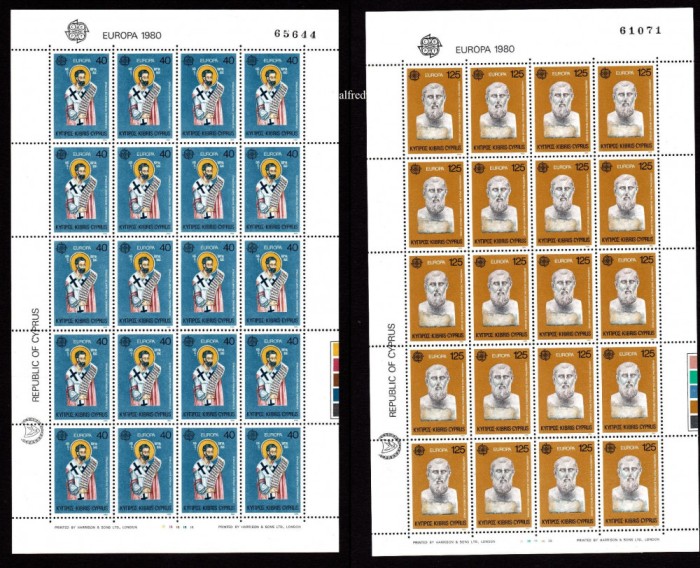 CIPRU 1980, EUROPA CEPT, serie neuzata, MNH