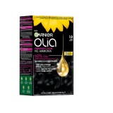Vopsea de par permanenta fara amoniac Olia 1.0 Night Black, 174ml, Garnier