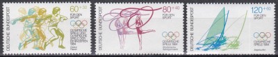 Germania 1984-Jocurile Olimpice-Los Angeles, Serie+Carnet cu 6 timbre,4 Poze,MNH foto
