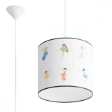 Lampă Suspendată Wr&oacute;żki Multicolor Pvc 1 Bec Oval Modern De Interior