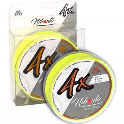 Fir Textil MIKADO Nihonto Fine Braid, Fluo Yellow, 0.50mm, 41.8kg, 300m foto