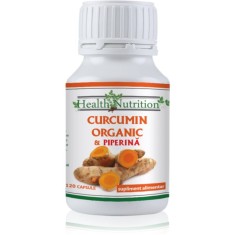 HEALTH NUTRITION Curcumin Organic + Piperina antioxidant natural &icirc;n capsule 120 caps.