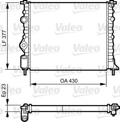 Radiator, racire motor RENAULT MEGANE I Scenic (JA0/1) (1996 - 2001) VALEO 731378 foto