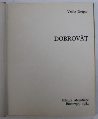 DOBROVAT de VASILE DRAGUT, 1984 foto