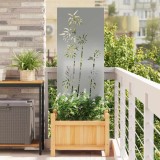 vidaXL Ecran de intimitate pentru grădină Floral Argintiu 50 x 140 cm 876299
