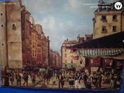 REPRODUCERE LUCRARE DE ARTA , dimensiuni aproximative 20 cm x 14 cm, pe hartie caronata foto