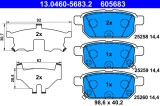 ATE 13.0460-5683.2 set placute frana,frana disc