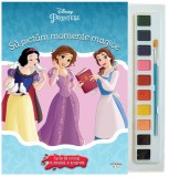 Cumpara ieftin Disney. Printese. Sa pictam momente magice. Carte de colorat cu pensula si acuarele