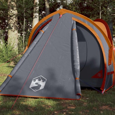 Gossi cort de camping pentru 2 persoane, gri/portocaliu, impermeabil foto