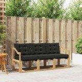 vidaXL Set de canapele de exterior cu pernă 3 pcs Alb și negru 3389174