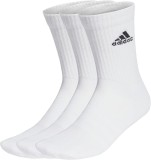 Set 3 perechi de sosete pentru copii Adidas, alb, 25-28 - OUTLET