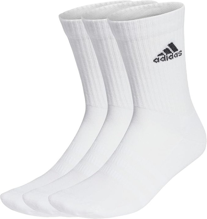 Set 3 perechi de sosete pentru copii Adidas, alb, 25-28 - OUTLET