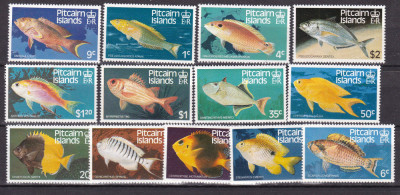 Pitcairn 1984 fauna marina 1984 MI 238-250 MNH ww80 foto