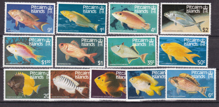 Pitcairn 1984 fauna marina 1984 MI 238-250 MNH ww80
