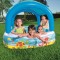 Bestway Piscină de joacă &amp; baldachin, albastru, 140x140x114 cm, 52192 91619