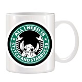Cana alba personalizata Stitch and Starbucks, INOVATIX&reg;. 330ml