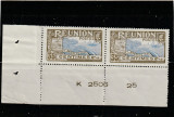 Reunion 1907 - Dantelat , pereche , MNH , Mi.65, Natura, Nestampilat